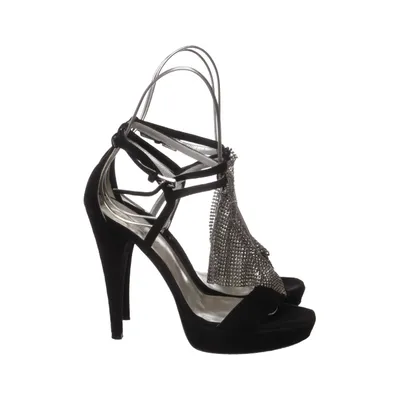 High heel sandals (Black, Silver) from Barbara Bui Leather