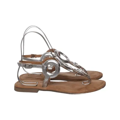 Sandals (Silver, Brown) from Lazamani Leather