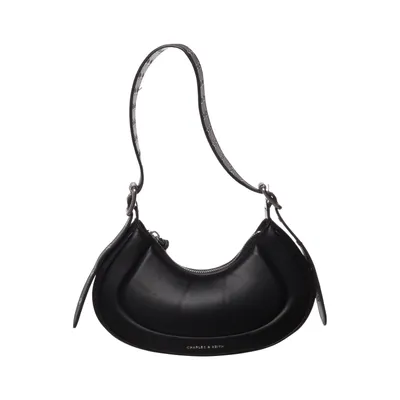 Shoulder-bag (Black) from Charles & Keith Cotton, Polyurethane