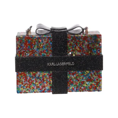 Clutch bag (Black, Multicolored) from Karl Lagerfeld Acrylic