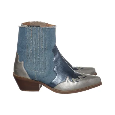 Cowboyboots (Blå, Silverfärgad) från Sacha