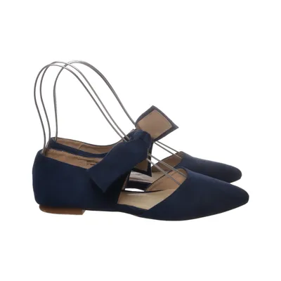 Ballerines (Bleu) de Lost Ink Faux cuir, Suédine
