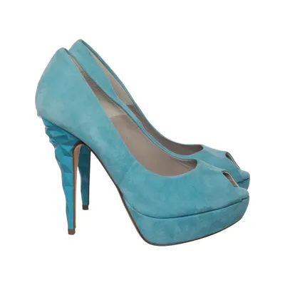 Hoge hakken (Blauw) van Ovyé Leer