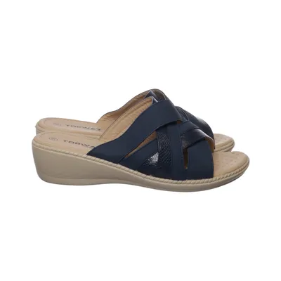 Chaussure compensées (Bleu, Beige) de TopWay