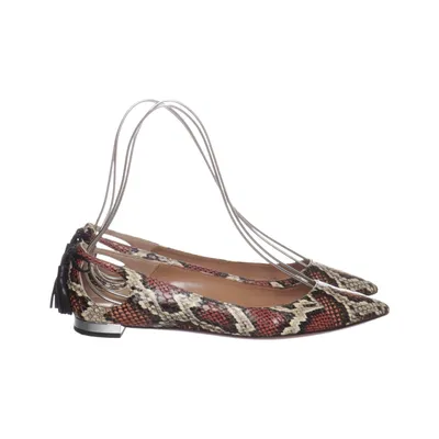 Ballerinasko (Rød, Hvid, Sort) fra Aquazzura Læder