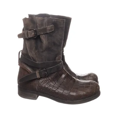 Ankle boots (Brown) Leather