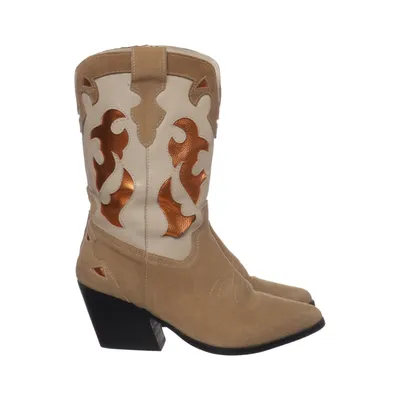 Bottes de cow-boy (Beige, Blanc, Or) de Omoda