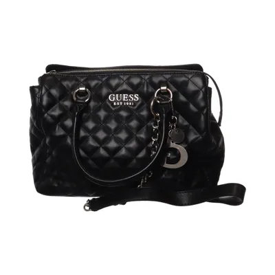 Handbag (Black) from Guess Cotton, Polyester, Polyurethane