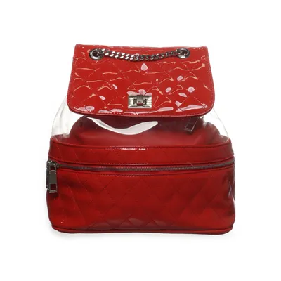 Ryggsäck (Röd, Transparent) Polyester, Polyuretan