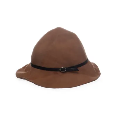 Chapeau en feutre (Marron) de Anine Bing Cuir, Laine