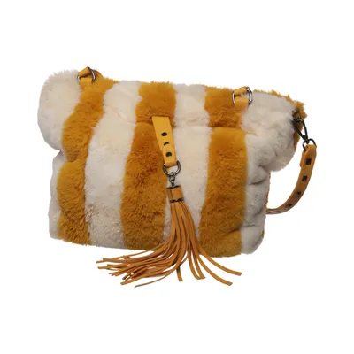 Sac à bandoulière (Jaune, Blanc) de Lookat Polyester, Polyuréthane