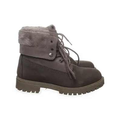 Laced boots (Gray) from Landrover Leather, Polyester