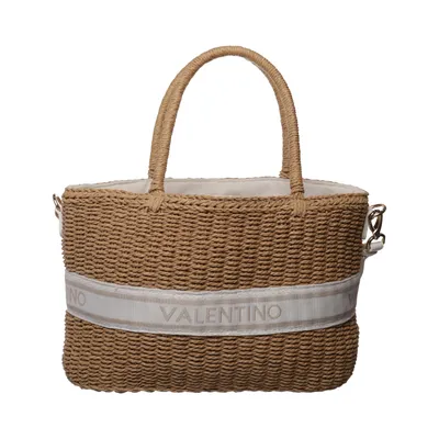 Sac de plage (Beige, Blanc) de Mario Valentino Coton, Polyester, Polyuréthane