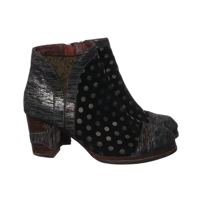 Heeled boots (Black, Silver, Multicolored) from Laura Vita Leather