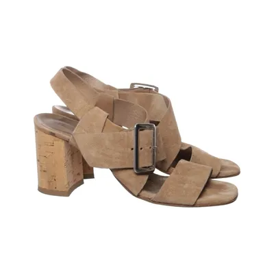High heel sandals (Beige) from Progetto Leather