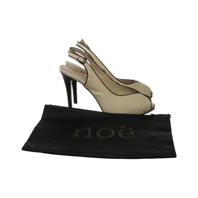 Sandales à talons hauts (Beige, Noir) de Noë Cuir