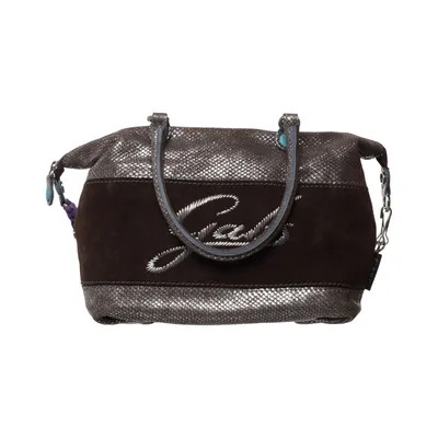 Handbag (Brown, Silver, Multicolored) from Gabs