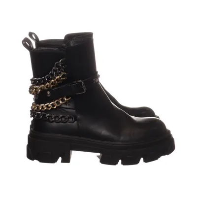 Enkellaarzen (Zwart) van Lucky Shoes