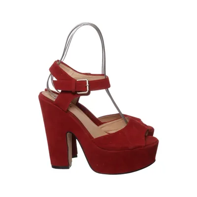 Sandales à talons hauts (Rouge) de Viva Cuir