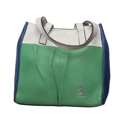 Handtasche (Weiß, Grün, Blau) von Otto Kern