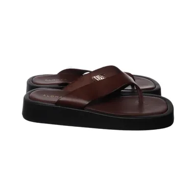 Tongs (Marron, Noir) de Alohas Cuir