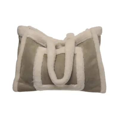 Handbag (Green, White) from Rino & Pelle Elastane, Polyester