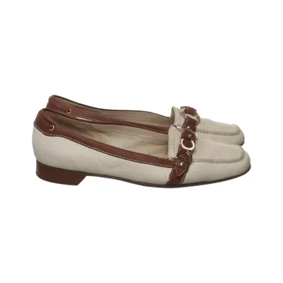 Loafers (White, Brown) from Donna Carolina