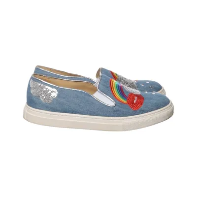 Slip-ons (Blå, Flerfarvet) fra Charlotte Olympia
