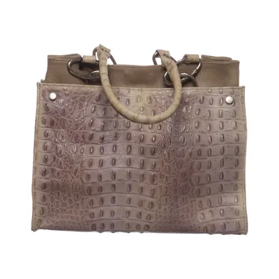 Handbag (Beige) from Collezione Alessandro Leather, Polyester