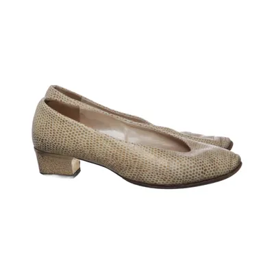 Escarpins (Beige, Or) de Tacco Cuir
