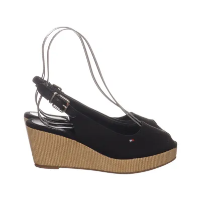 Kilehælssko (Iconic Elba Sling Back Wedge) fra Tommy Hilfiger Læder