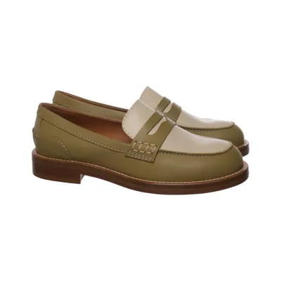 Loafers (Green, Beige) from Guglielmo Rotta Leather