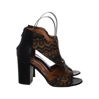 High heel sandals (Black, Gold, Multicolored) from Via Roma Leather