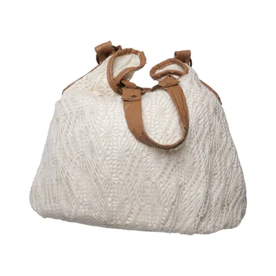 Shoulder-bag (White, Brown) from Accessoires Polyester