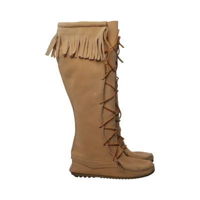 Støvler (Front Lace Hardsole Knee High Boot) fra Minnetonka Polyurethan