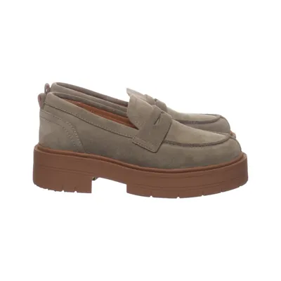 Mocassins (Gris) de Geox Cuir