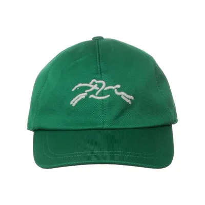 Baseball cap (Green) from Longchamp Cotton, Leather, Polyester