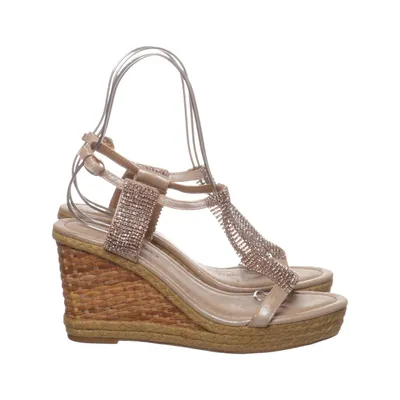 Chaussure compensées (Beige, Or) de Alma en Pena