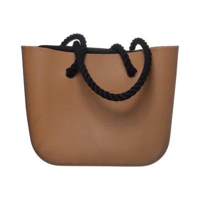 Håndtaske (Beige, Sort) fra O Bag Bomuld, Polyurethan