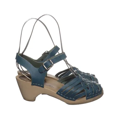 Clogs (Blue) from Maguba Leather