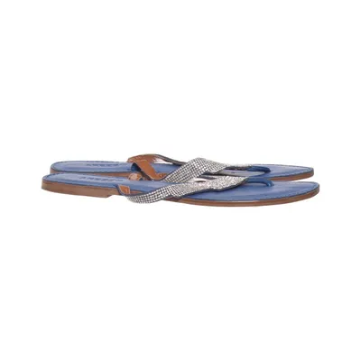Flipflop (Blå, Silverfärgad, Brun) från Arezzo Skinn