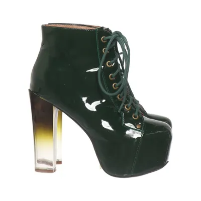 Heeled boots (Green) from Jeffrey Campbell Havana Last Leather