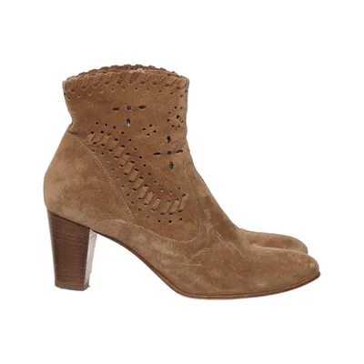 Heeled boots (Brown) from Progetto Leather