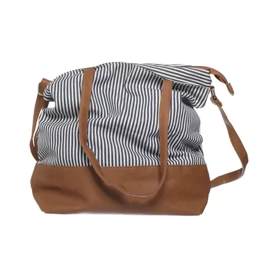Shoulder-bag (White, Blue, Brown) Cotton, Polyester, Polyurethane