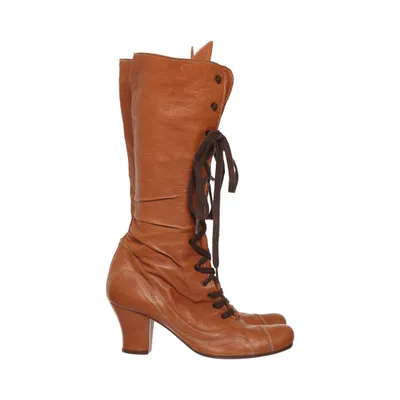 Bottes à lacets (Marron) de Chie Mihara Cuir