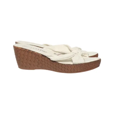 Chaussure compensées (Blanc, Marron) de Outfit Cuir