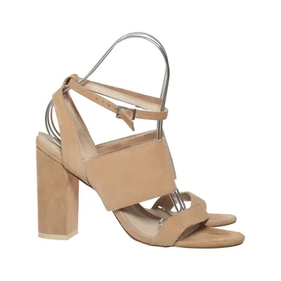 High heel sandals (Beige) from Cobler Leather