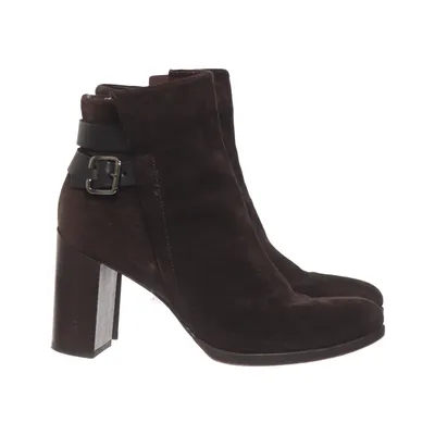 Heeled boots (Brown) from Progetto Leather