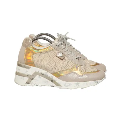 Sneakers (Beige, Guldfärgad, Vit) från Cetti Skinn