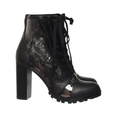 Heeled boots (Black, Transparent) from Shoedazzle